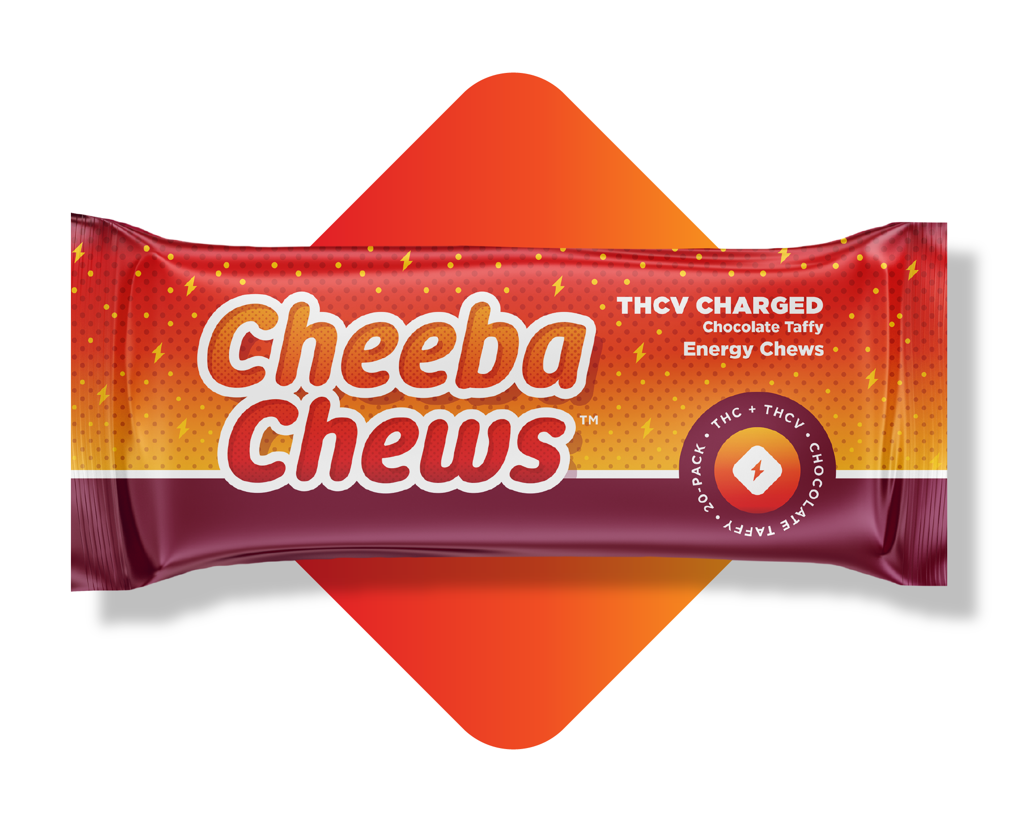 THCV Charged Chocolate Taffy 20-pack Wellness Cheeba Chews